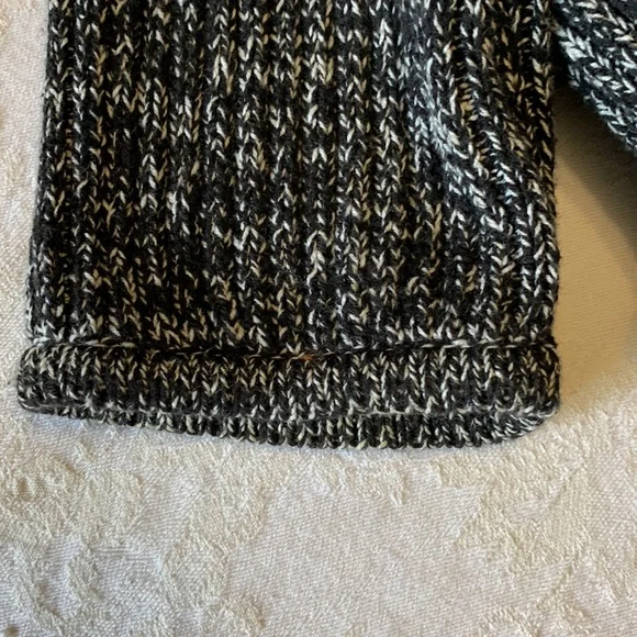 STYLE & CO Cardigan Duster Sweater Black White Marled Toggle Buttons Large - Picture 8 of 12